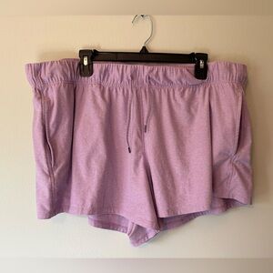 Athletic Works Lilac Athletic Shorts with Elastic Waist, Size XXXL Women’s